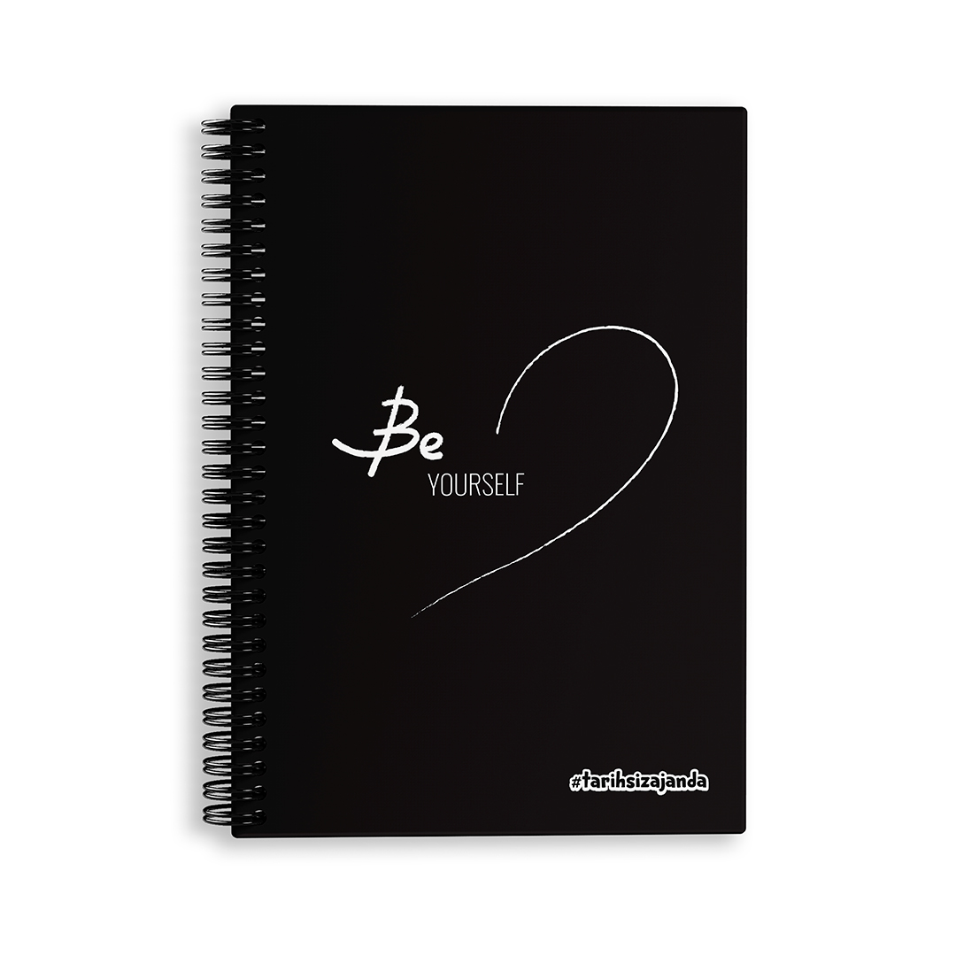 Be Yourself Temalı Sert Kapak A5 Tarihsiz Akademik Ajanda