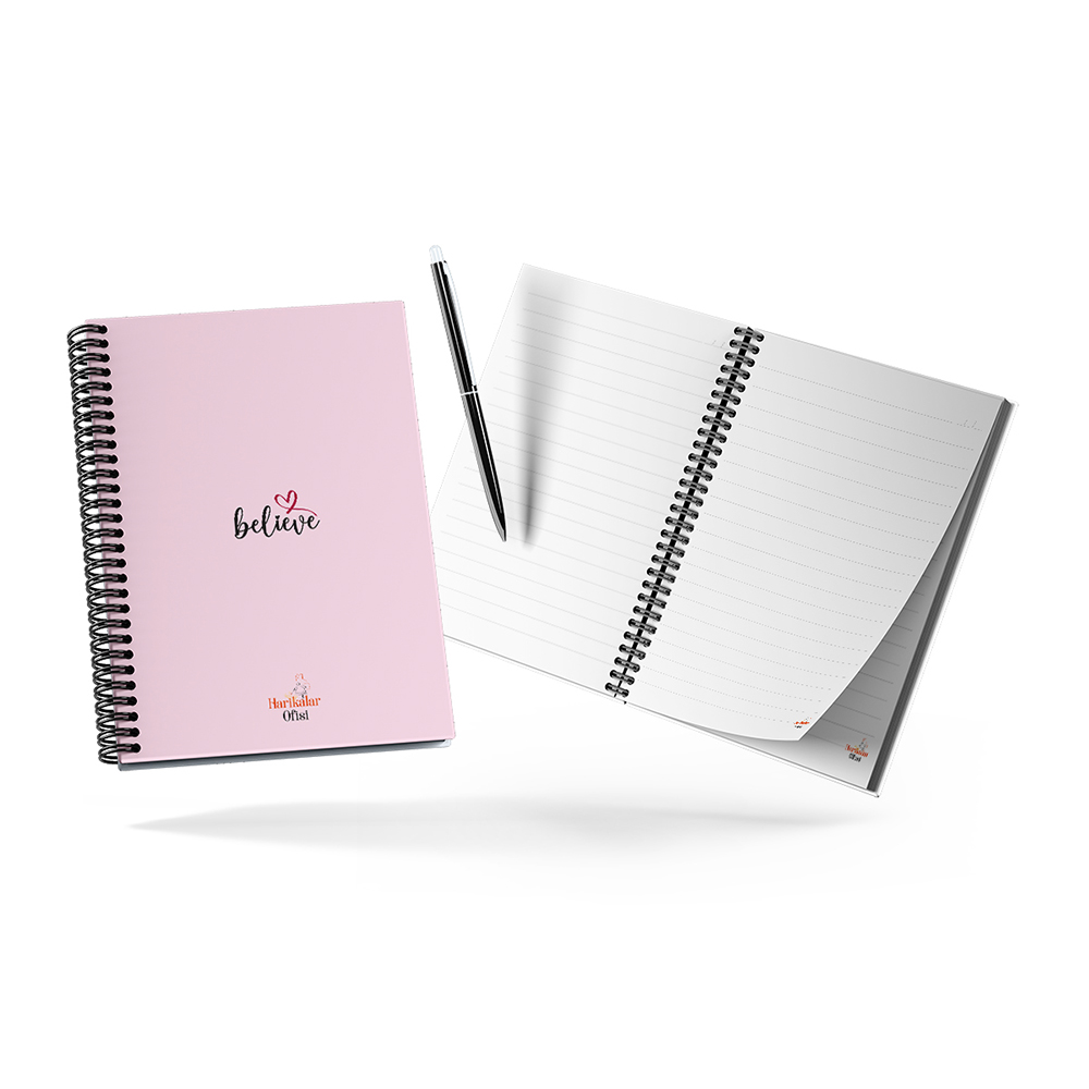 Harikalar Ofisi Believe Temalı 14*19 Çizgili Defter Harikalar Ofisi Believe Temalı 14*19 Çizgili Defter