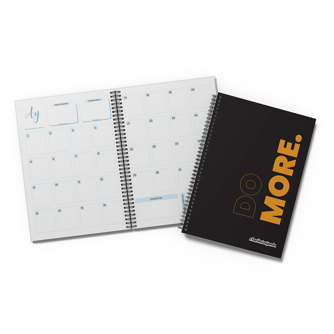 DO MORE Temalı Sert Kapak A5 Tarihsiz Akademik Ajanda DO MORE Temalı Sert Kapak A5 Tarihsiz Akademik Ajanda