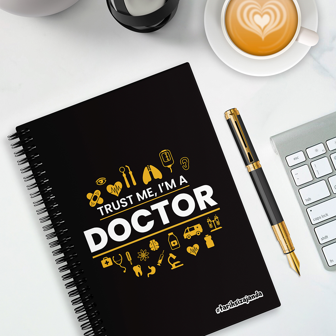 Doctor Temalı Sert Kapak A5 Tarihsiz Akademik Ajanda
