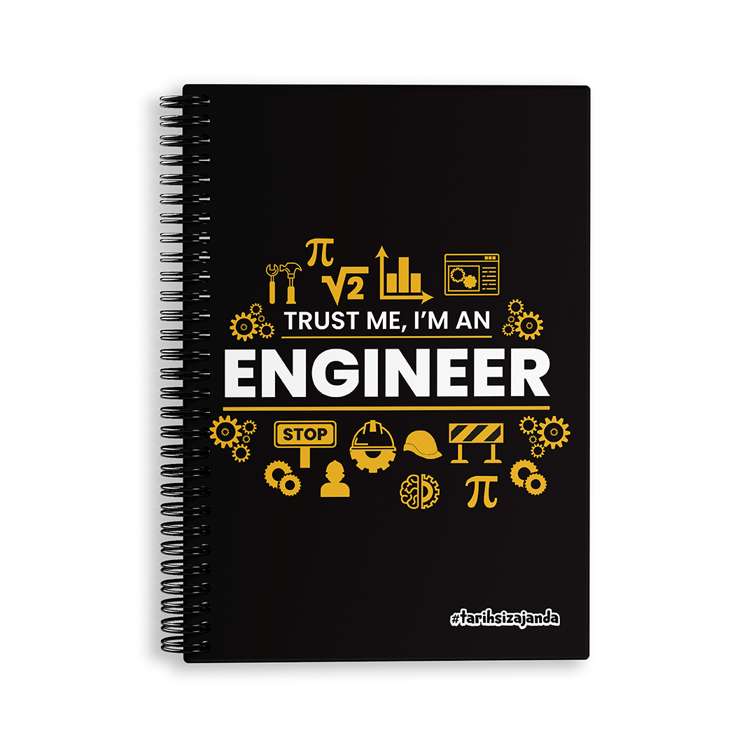 ENGINEER Temalı Sert Kapak A5 Tarihsiz Akademik Ajanda