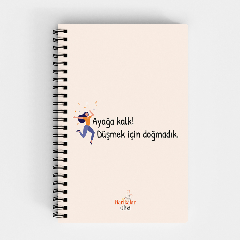 Harikalar Ofisi Ayağa Kalk! Düşmek İçin Doğmadık Temalı 14*19 Çizgili Defter Harikalar Ofisi Ayağa Kalk! Düşmek İçin Doğmadık Temalı 14*19 Çizgili Defter