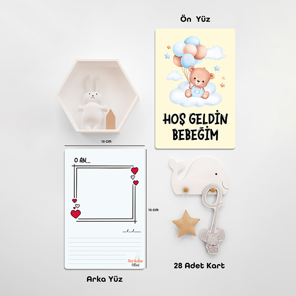 Harikalar Ofisi Bebek Anı Kartları 28'li Harikalar Ofisi Bebek Anı Kartları 28'li