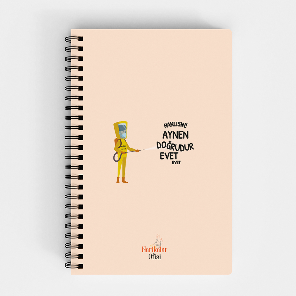 Harikalar Ofisi Haklısın! Aynen Doğrudur Evet Evet Temalı 14*19 Çizgili Defter Harikalar Ofisi Haklısın! Aynen Doğrudur Evet Evet Temalı 14*19 Çizgili Defter