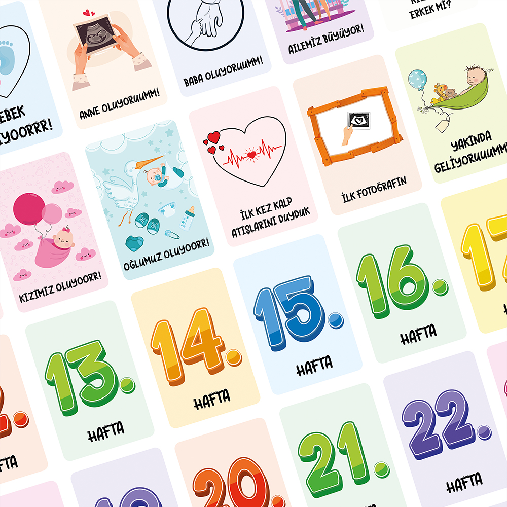 Harikalar Ofisi Hamile Anı Kartları 40'lı Harikalar Ofisi Hamile Anı Kartları 40'lı