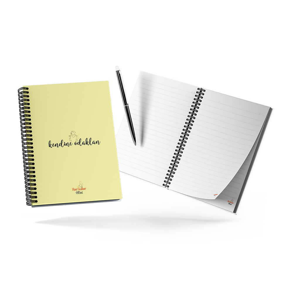 Harikalar Ofisi Kendine Odaklan Temalı 14*19 Çizgili Defter Harikalar Ofisi Kendine Odaklan Temalı 14*19 Çizgili Defter