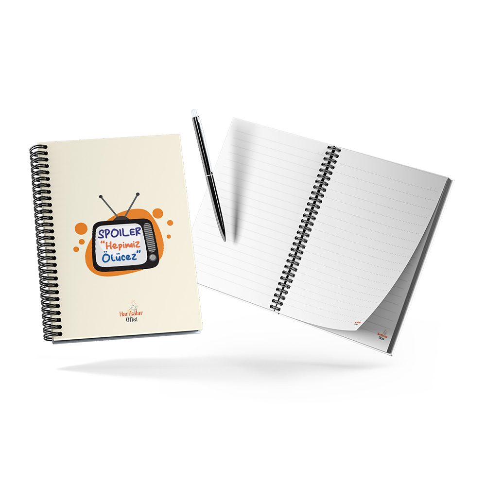 Harikalar Ofisi Spoiler "Hepimiz Ölücez" Temalı 14*19 Çizgili Defter Harikalar Ofisi Spoiler "Hepimiz Ölücez" Temalı 14*19 Çizgili Defter