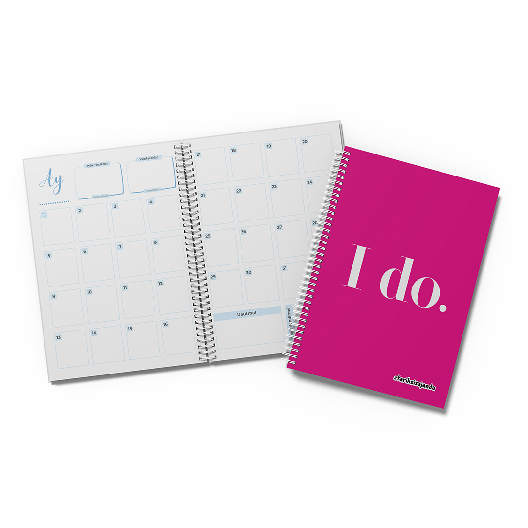I DO Temalı Sert Kapak A5 Tarihsiz Akademik Ajanda I DO Temalı Sert Kapak A5 Tarihsiz Akademik Ajanda