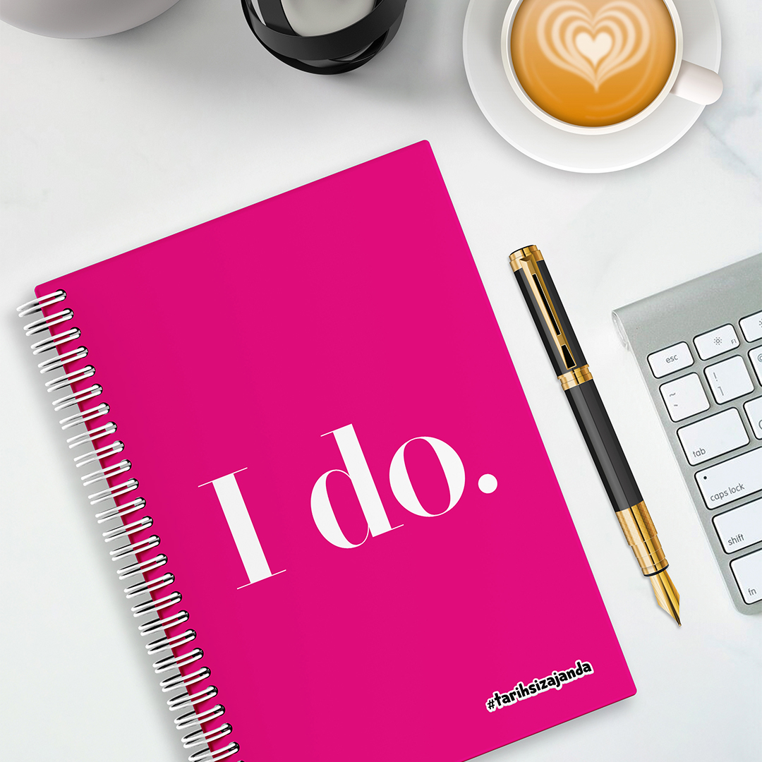 I DO Temalı Sert Kapak A5 Tarihsiz Akademik Ajanda I DO Temalı Sert Kapak A5 Tarihsiz Akademik Ajanda