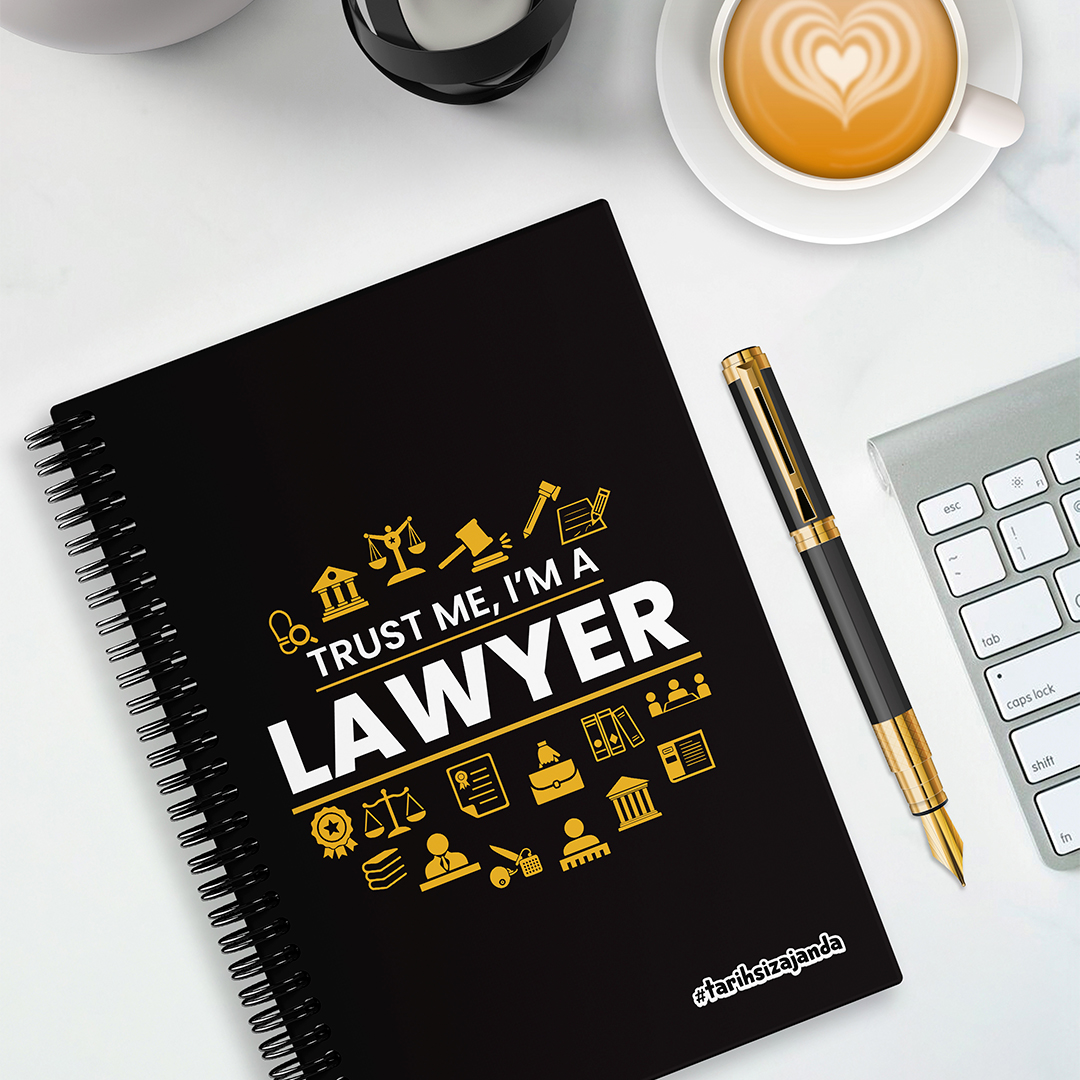 LAWYER Temalı Sert Kapak A5 Tarihsiz Akademik Ajanda