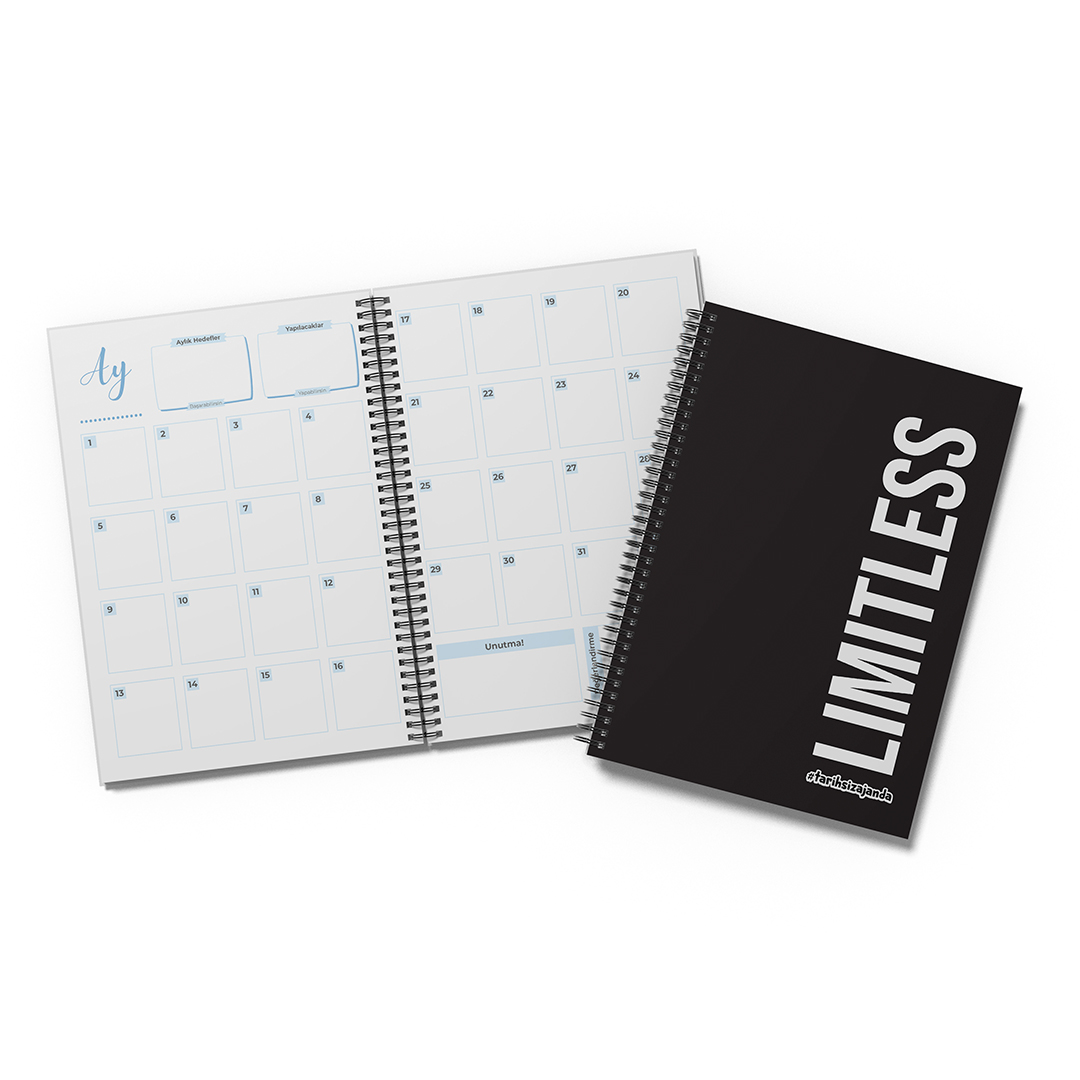 LIMITLESS Temalı Sert Kapak A5 Tarihsiz Akademik Ajanda LIMITLESS Temalı Sert Kapak A5 Tarihsiz Akademik Ajanda