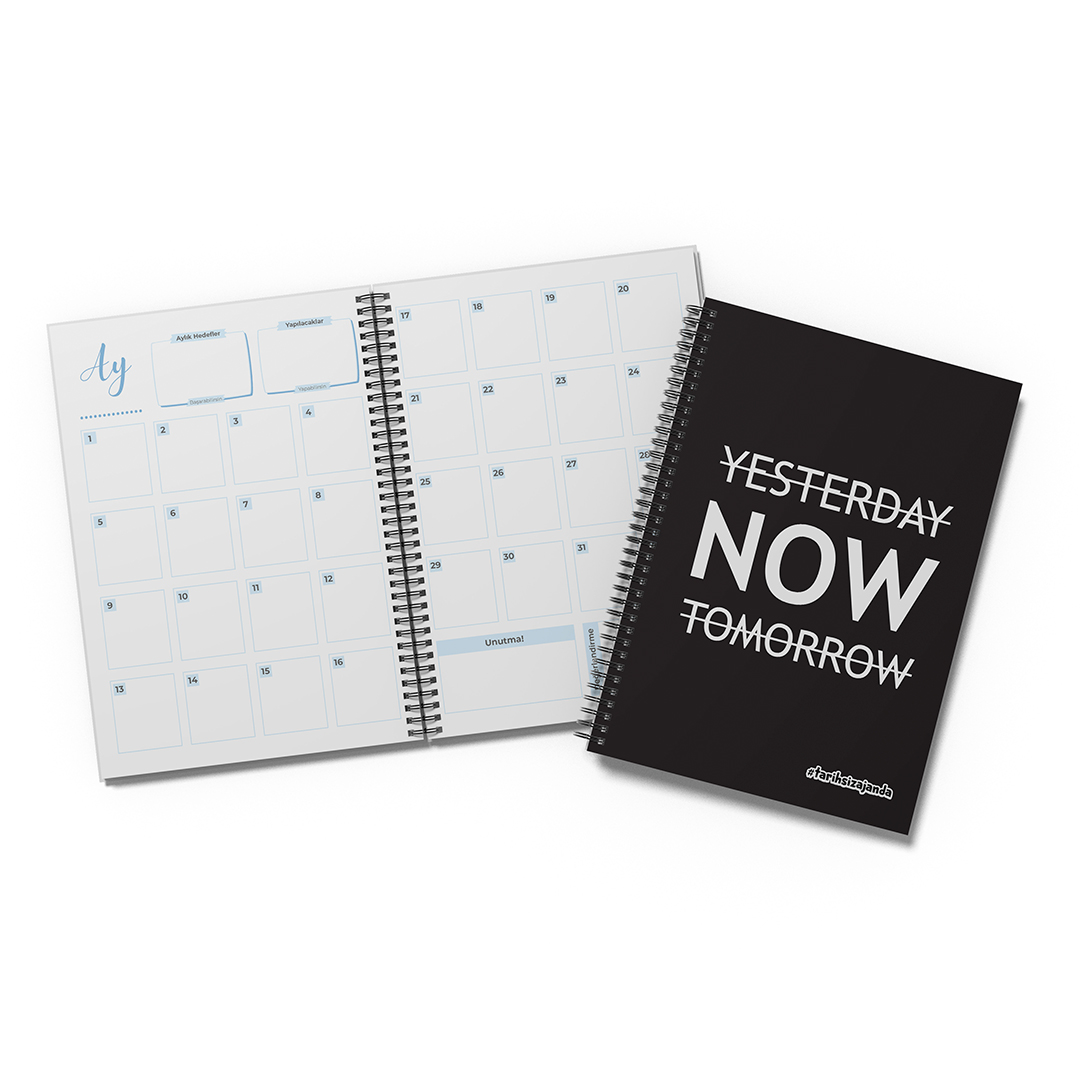 NOW Temalı Sert Kapak A5 Tarihsiz Akademik Ajanda NOW Temalı Sert Kapak A5 Tarihsiz Akademik Ajanda