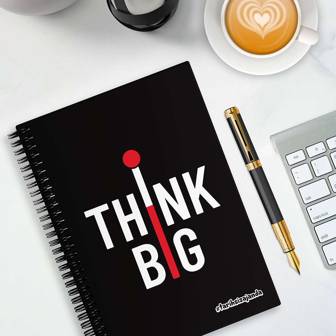 THINK BIG Temalı Sert Kapak A5 Tarihsiz Akademik Ajanda THINK BIG Temalı Sert Kapak A5 Tarihsiz Akademik Ajanda