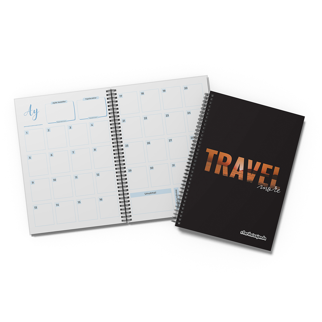 Travel Temalı Sert Kapak A5 Tarihsiz Akademik Ajanda Travel Temalı Sert Kapak A5 Tarihsiz Akademik Ajanda