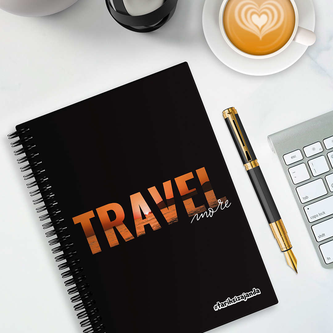Travel Temalı Sert Kapak A5 Tarihsiz Akademik Ajanda