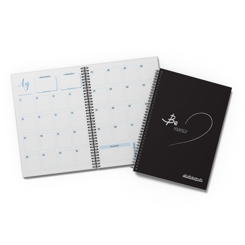 Be Yourself Temalı Sert Kapak A5 Tarihsiz Akademik Ajanda