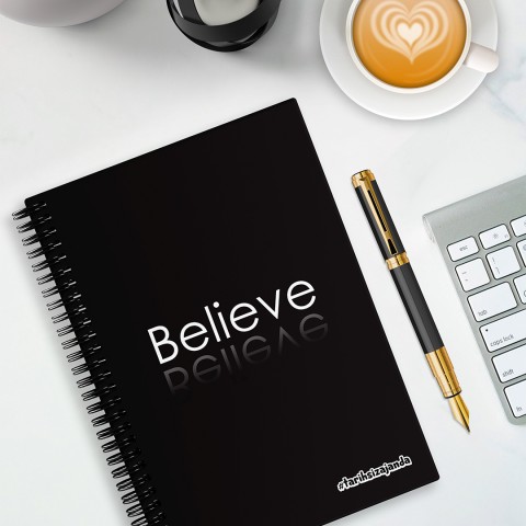 Believe Temalı Sert Kapak A5 Tarihsiz Akademik Ajanda