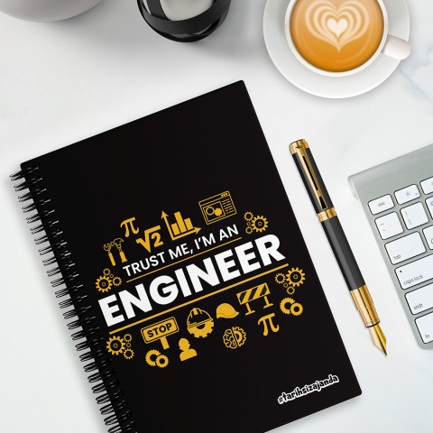 ENGINEER Temalı Sert Kapak A5 Tarihsiz Akademik Ajanda