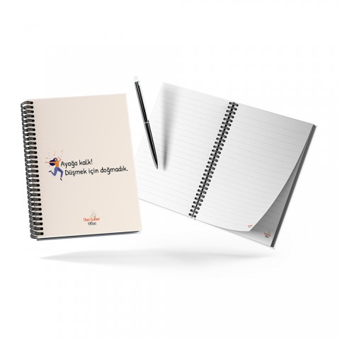 Harikalar Ofisi Ayağa Kalk! Düşmek İçin Doğmadık Temalı 14*19 Çizgili Defter Harikalar Ofisi Ayağa Kalk! Düşmek İçin Doğmadık Temalı 14*19 Çizgili Defter