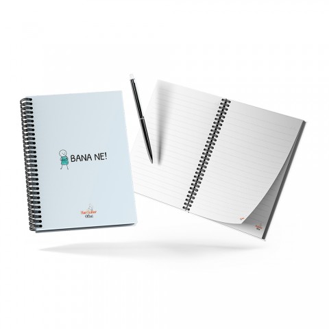 Harikalar Ofisi Bana Ne Temalı 14*19 Çizgili Defter