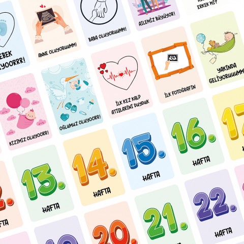 Harikalar Ofisi Hamile Anı Kartları 40'lı Harikalar Ofisi Hamile Anı Kartları 40'lı
