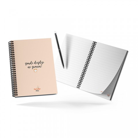Harikalar Ofisi Şimdi Değilse Ne Zaman Temalı 14*19 Çizgili Defter