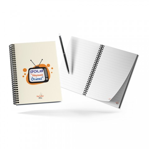 Harikalar Ofisi Spoiler "Hepimiz Ölücez" Temalı 14*19 Çizgili Defter