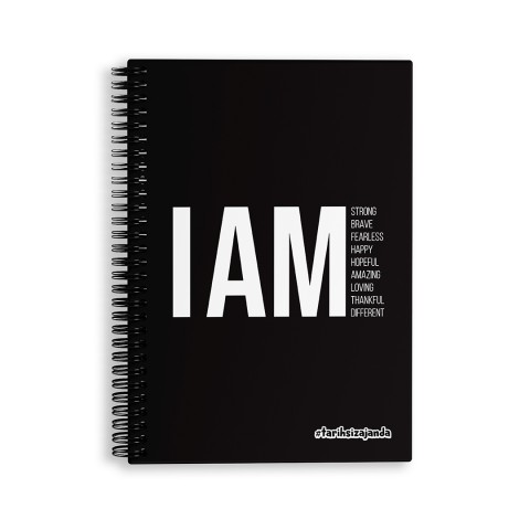 I AM Strong Temalı Sert Kapak A5 Tarihsiz Akademik Ajanda