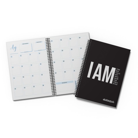 I AM Strong Temalı Sert Kapak A5 Tarihsiz Akademik Ajanda