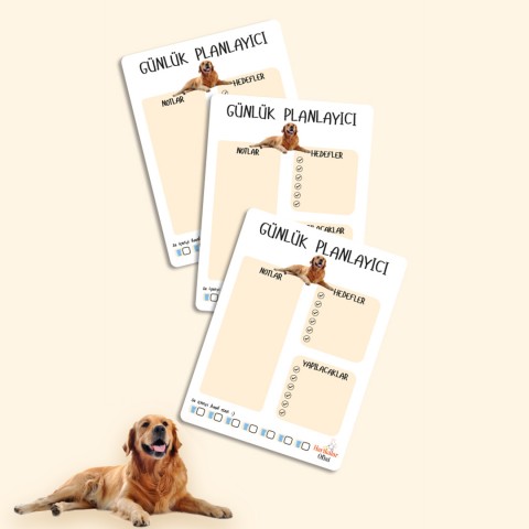 Köpek Tasarımlı 3'lü Planlayıcı Set Köpek Tasarımlı 3'lü Planlayıcı Set