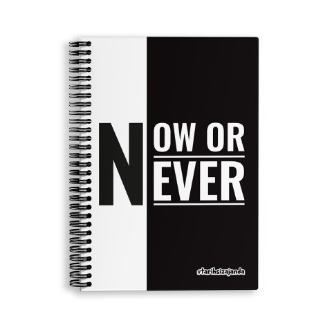 NOW or NEVER Temalı Sert Kapak A5 Tarihsiz Akademik Ajanda