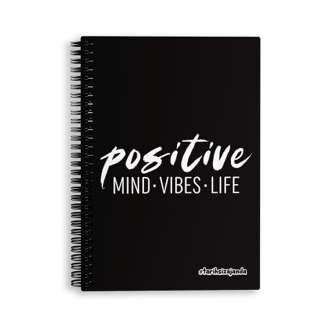 POSITIVE Mind-Vibes-Life Temalı Sert Kapak A5 Tarihsiz Akademik Ajanda
