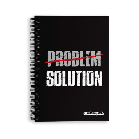 SOLUTION Temalı Sert Kapak A5 Tarihsiz Akademik Ajanda